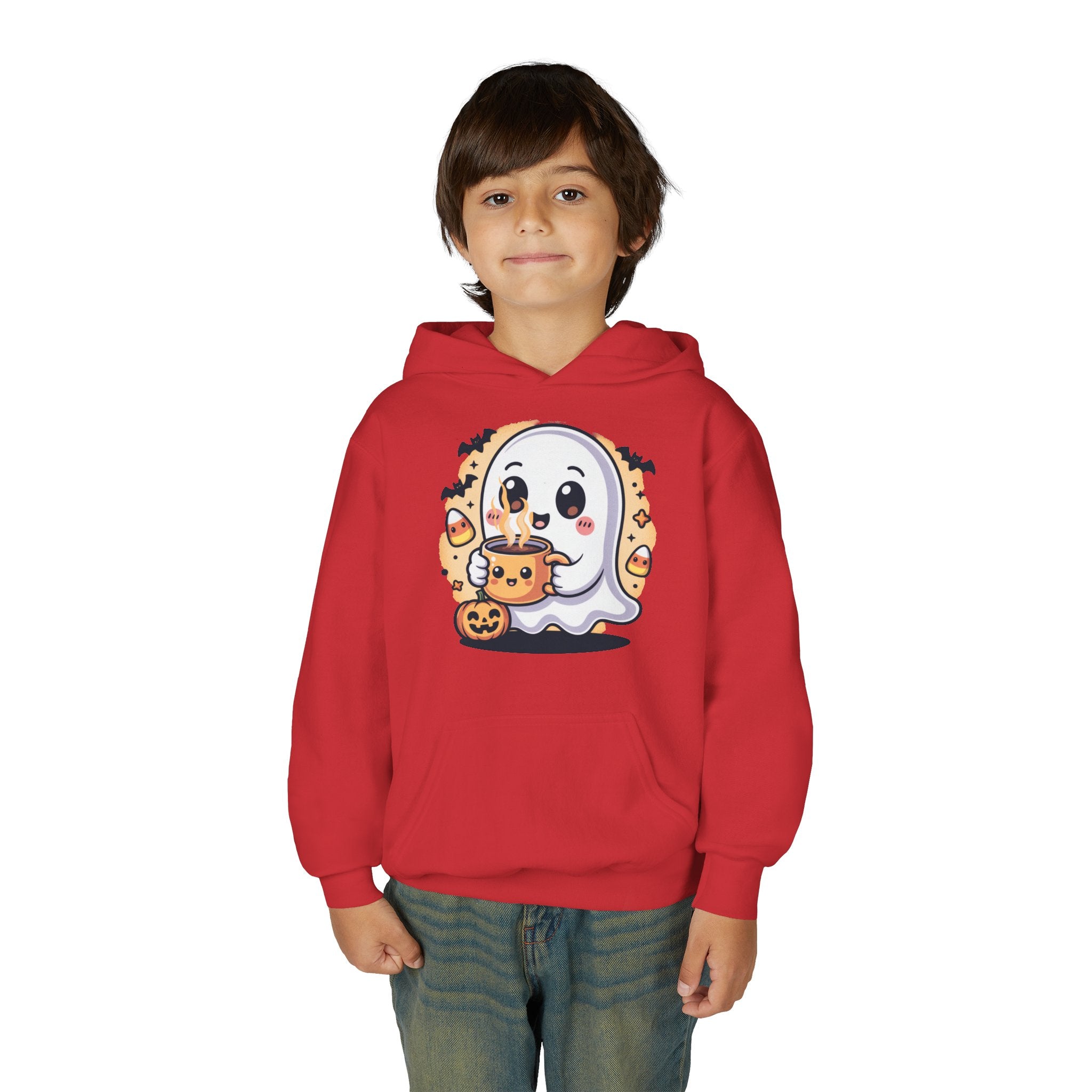 Cute Ghost Halloween Youth Hoodie
